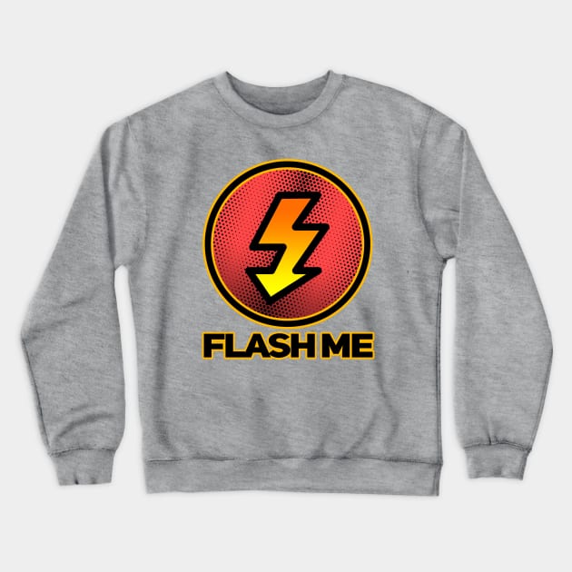 The Flash Logo Photography Themed Crewneck Sweatshirt by FlashMe